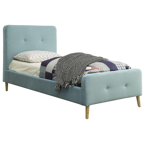 кровать button tufted flannelette blue 140х200 в Таганроге
