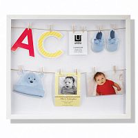 панно с зажимами для 12 фотографий clothesline белое в Таганроге