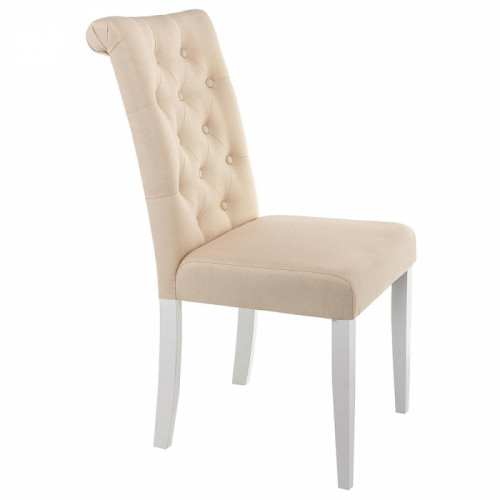 стул деревянный amelia white / fabric cream в Таганроге
