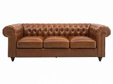 диван chester classic трехместный прямой светло-коричневый в Таганроге
