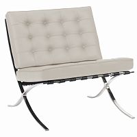 кресло barcelona chair молочное в Таганроге