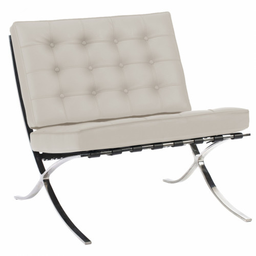 кресло barcelona chair молочное в Таганроге