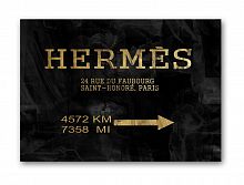 постер hermes без рамки, черный, а4 в Таганроге