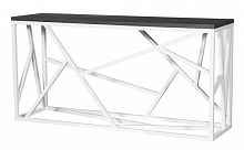 консоль geometric 180x50x90 хром, темно-коричневая столешница в Таганроге