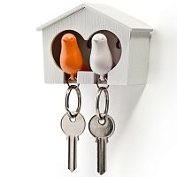 держатель+брелок для ключей двойной sparrow белый-оранж в Таганроге