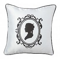 подушка с изображением женского силуэта ladies' profile white в Таганроге