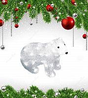 фигурка светодиодная «белый медведь-4» 25x31см (11037) uld-m3125-040/sta в Таганроге