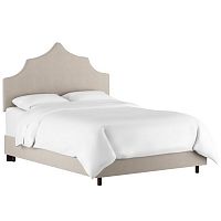 кровать двуспальная 180х200 бежевая camille light gray velvet в Таганроге