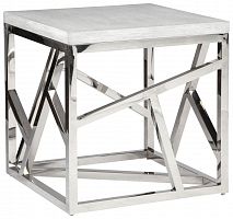 стол журнальный geometric маленьки белый хром в Таганроге