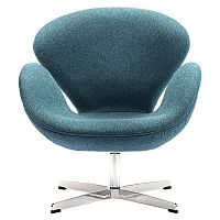 кресло swan chair сине-зеленое в Таганроге