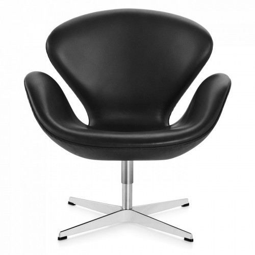 кресло swan chair кожа черное в Таганроге