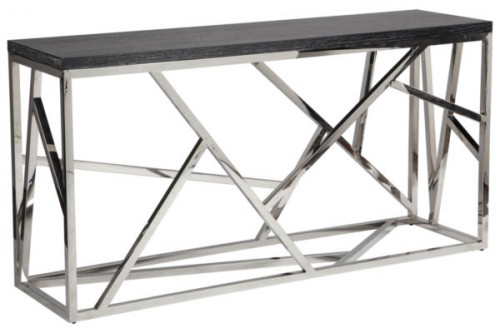 консоль geometric 180x50x90 металл, черная столешница в Таганроге