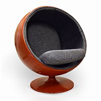 кресло ball chair оранжево-черное в Таганроге