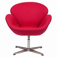 кресло swan chair шерсть красное в Таганроге