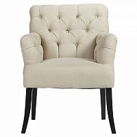 кресло мягкое с каретной стяжкой белое castro armchair в Таганроге
