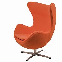 кресло egg chair кашемир оранжевое в Таганроге