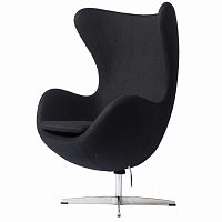 кресло egg chair кашемир черное в Таганроге