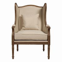 кресло мягкое с ушами бежевое cameron armchair в Таганроге