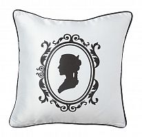 подушка с принтом ladies' profile white в Таганроге