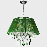 подвесная люстра eurosvet 3125/5 хром/зелёный strotskis в Таганроге