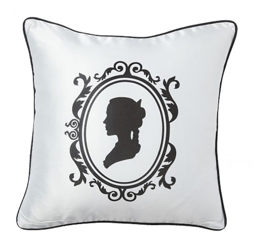 подушка с принтом ladies' profile white в Таганроге