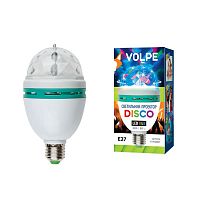 светодиодный светильник-проектор (09839) volpe disko uli-q301 03w/rgb/e27 white в Таганроге