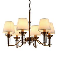 люстра walters 6 от delight collection прозрачная/бежевая/латунь в Таганроге