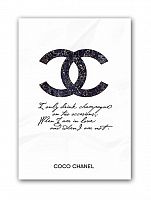 постер drink champagne. coco chanel а3 в Таганроге
