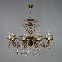 подвесная люстра ambiente alicante 8888/10 pb leaf crystal бронза в Таганроге