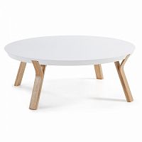 журнальный столик solid la forma (ex julia grup) белый с матовым лаком в Таганроге