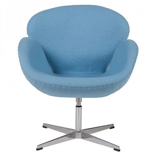 кресло swan chair шерсть голубое в Таганроге
