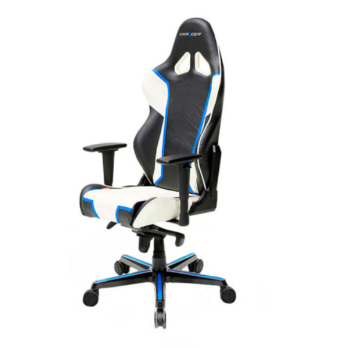 кресло геймерское dxracer racing черно-бело-синее в Таганроге