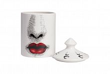 подсвечник белый с крышкой желтые губы пьеро форназетти bacio candle red, 33 см в Таганроге