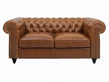 диван chester classic двухместный прямой коричневый в Таганроге
