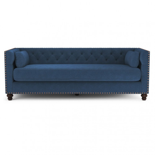 диван chesterfield florence трехместный прямой синий в Таганроге