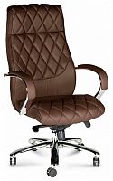 кресло для руководителя norden chairs бонд, обивка: искусственная кожа, цвет: экокожа темно-коричневая в Таганроге