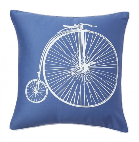 подушка с ретро-велосипедом retro bicycle blue в Таганроге