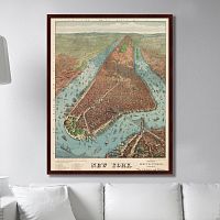 картина: antique map of new york city, 1879г. в Таганроге