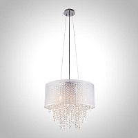 подвесная люстра eurosvet grace 10070/5 хром/белый strotskis в Таганроге