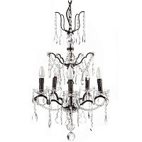 люстра maria theresa grande 5 lamps чёрная, прозрачная в Таганроге