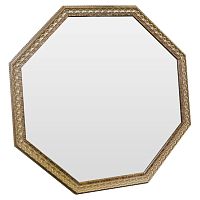 зеркало восьмиугольное золотое с резьбой golden light в Таганроге
