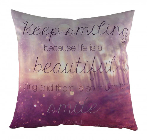 подушка с принтом keep smiling в Таганроге