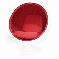 кресло ball chair бело-красное в Таганроге