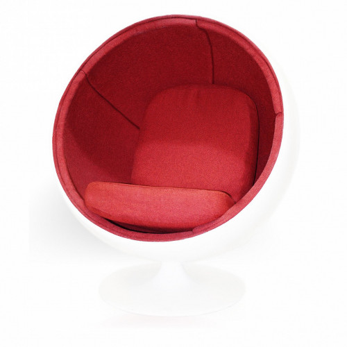 кресло ball chair бело-красное в Таганроге