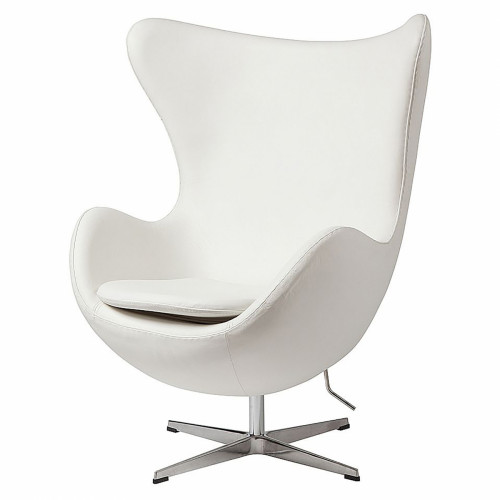 кресло egg chair кожа белое в Таганроге