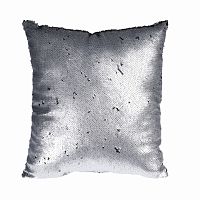 подушка с пайетками серебристо-серая 45*45см в Таганроге
