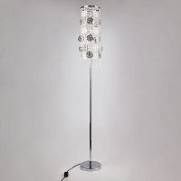 торшер eurosvet flower 01070/3 хром/прозрачный хрусталь strotskis в Таганроге