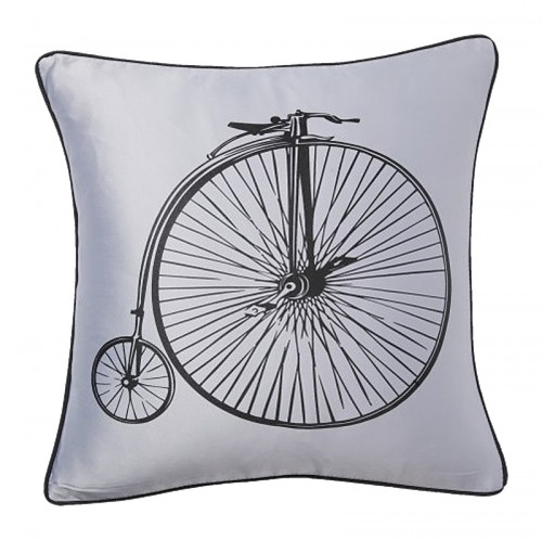 подушка с ретро-велосипедом retro bicycle grey в Таганроге