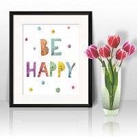 постер be happy а4 в Таганроге