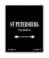постер st.petersburg а4 (черный) в Таганроге